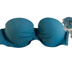 Victoria's Secret Teal Bandeau swim top 36C